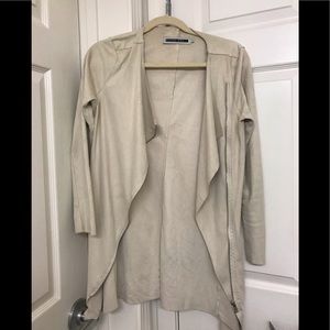 Asymmetrical Zip Suede Jacket